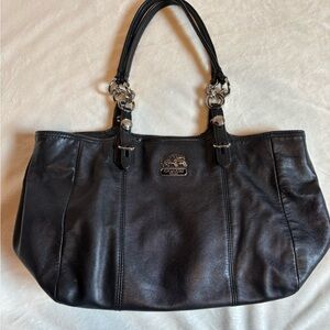 Coach Black Leather Shoulder Bag